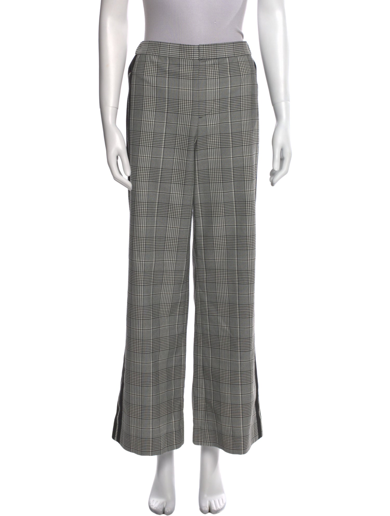 Alice + Olivia Plaid Print Wide Leg Pants