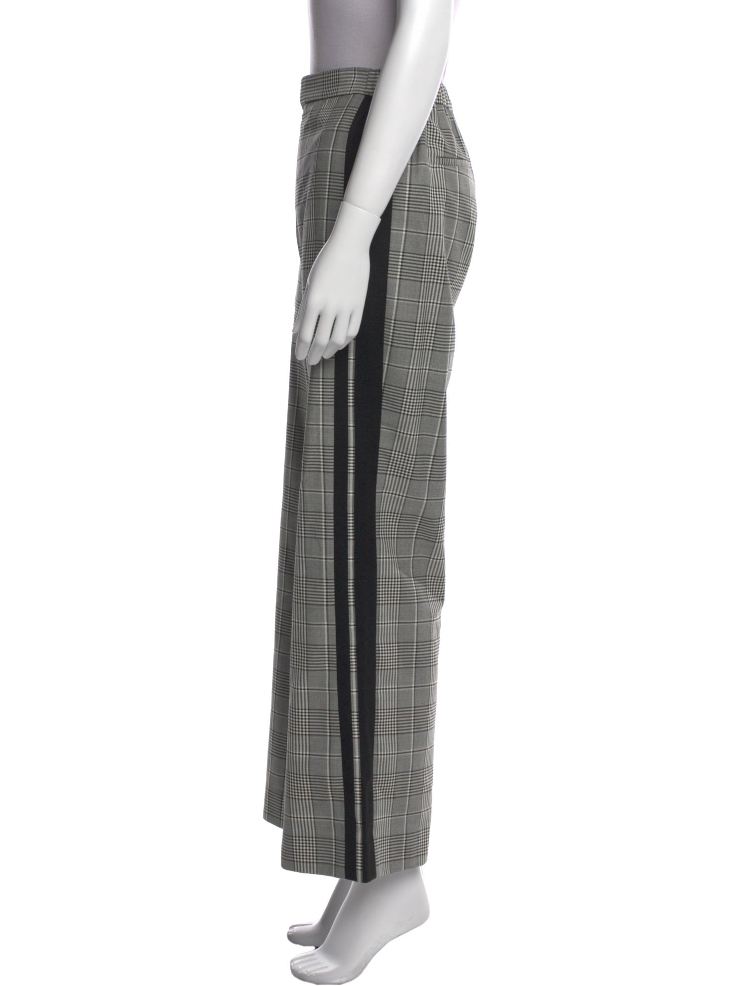 Alice + Olivia Plaid Print Wide Leg Pants