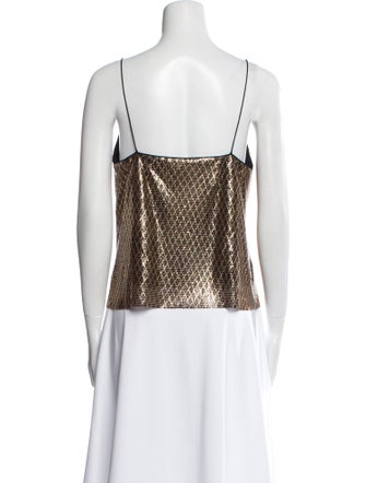 Alice + Olivia Printed Square Neckline Top