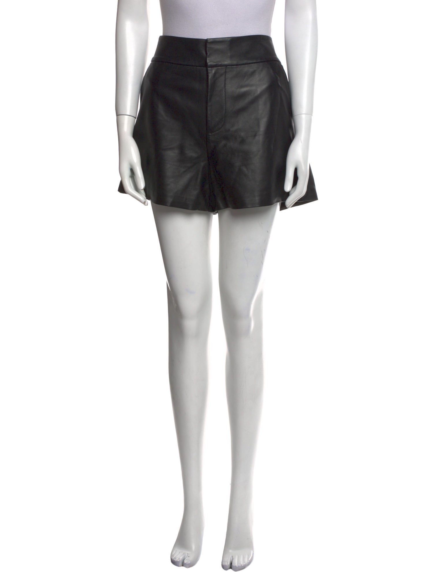 Alice + Olivia Lamb Leather Mini Shorts