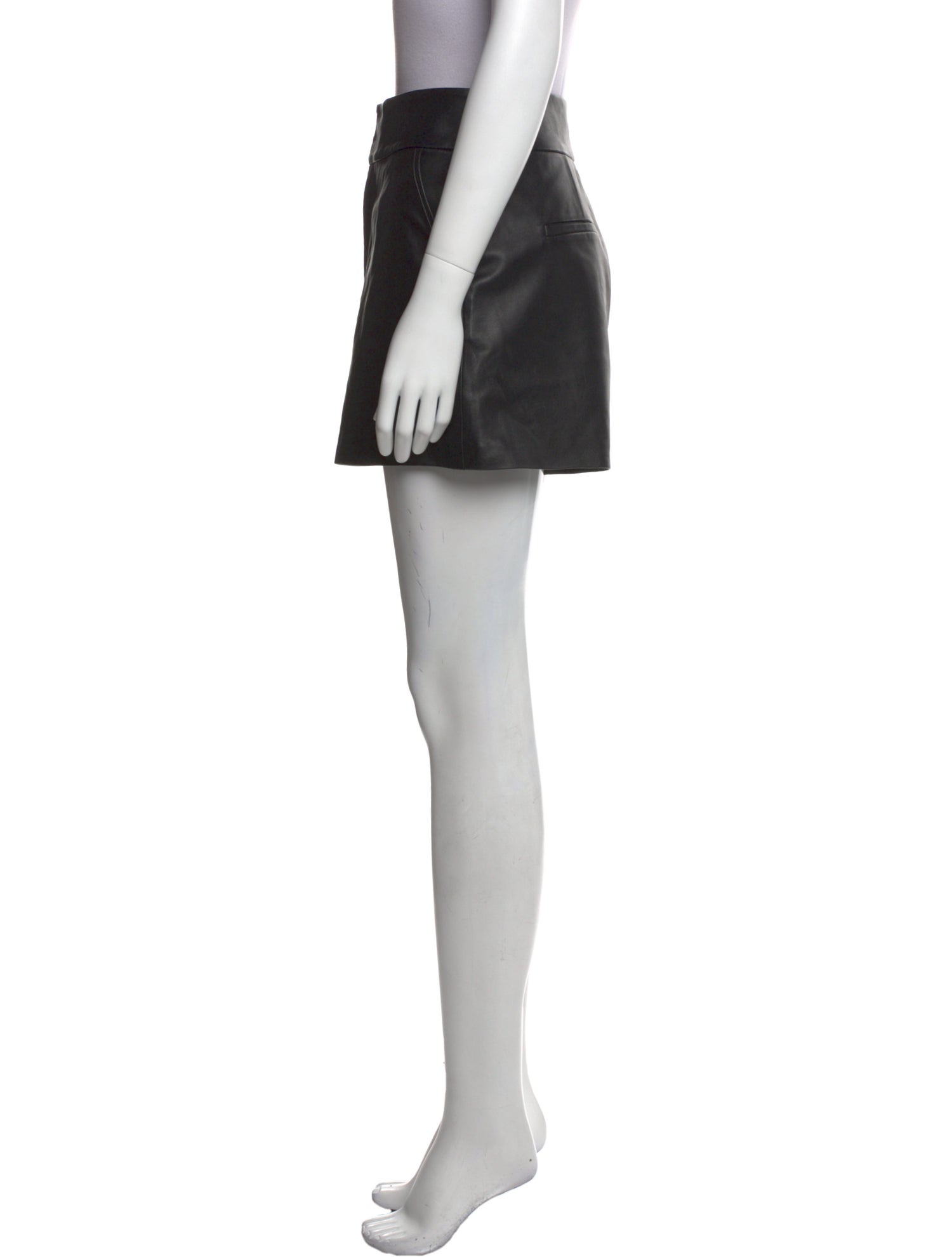 Alice + Olivia Lamb Leather Mini Shorts