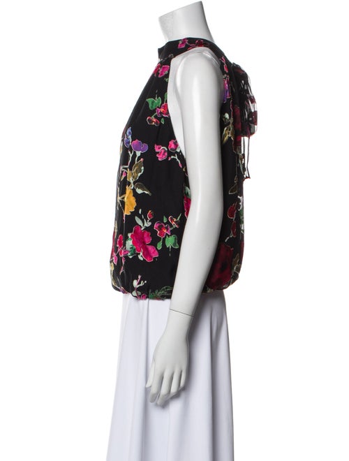 Alice + Olivia Floral Print Halterneck Blouse