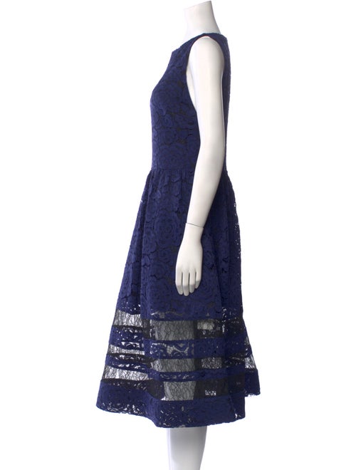 Alice + Olivia Lace Pattern Midi Length Dress