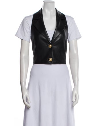 Alice + Olivia Faux Leather Vest