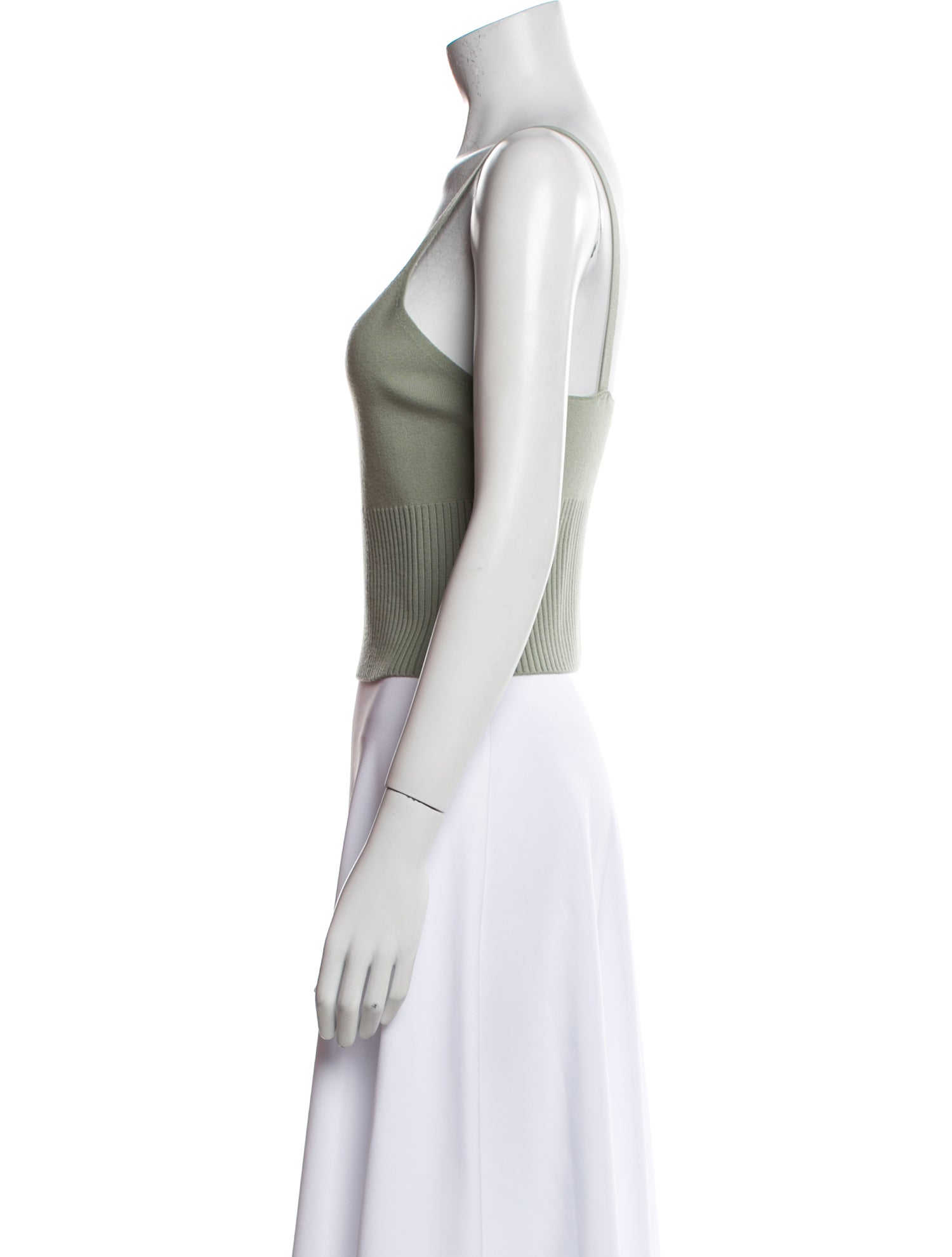 Alice + Olivia Wool V-Neck Crop Top