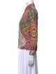 Alice + Olivia Silk Paisley Print Button-Up Top