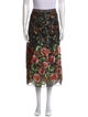 Alice + Olivia Floral Print Midi Length Skirt