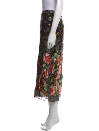 Alice + Olivia Floral Print Midi Length Skirt