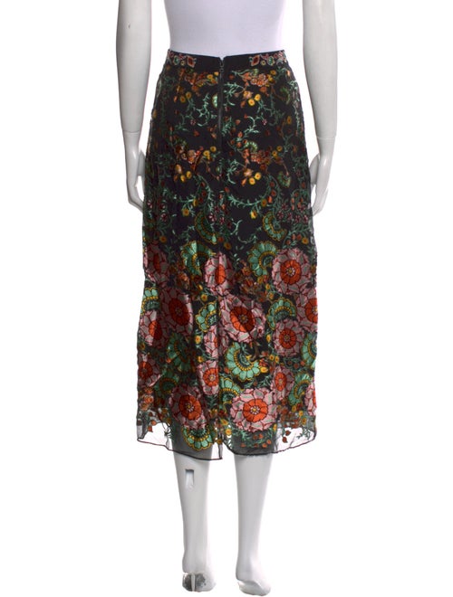 Alice + Olivia Floral Print Midi Length Skirt