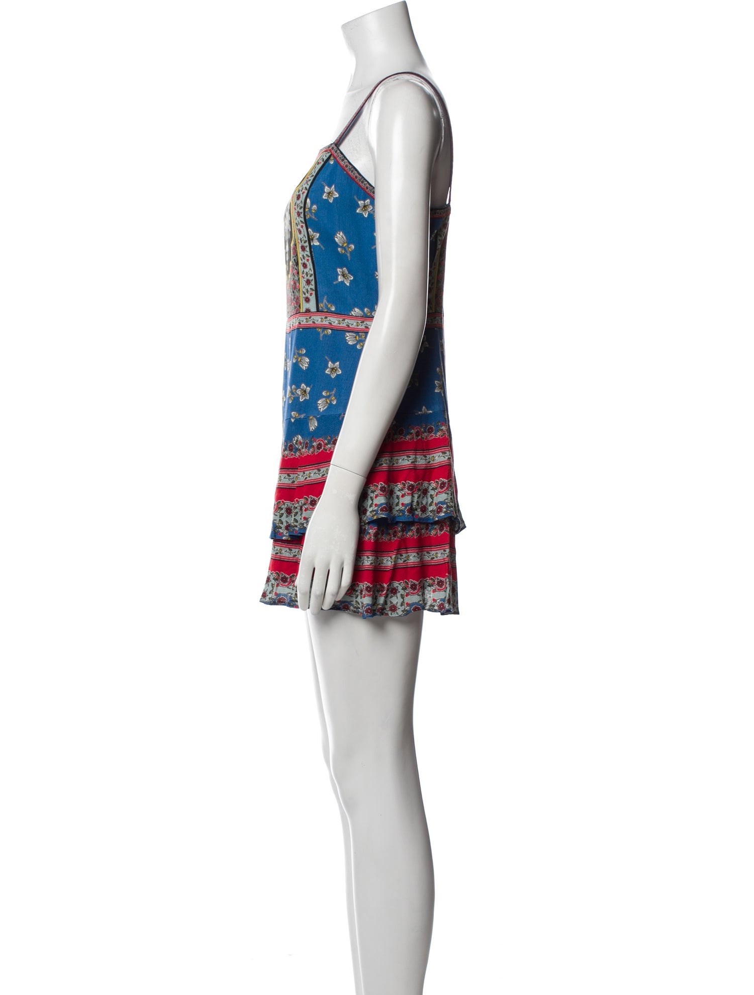 Alice + Olivia Printed Square Neckline Romper