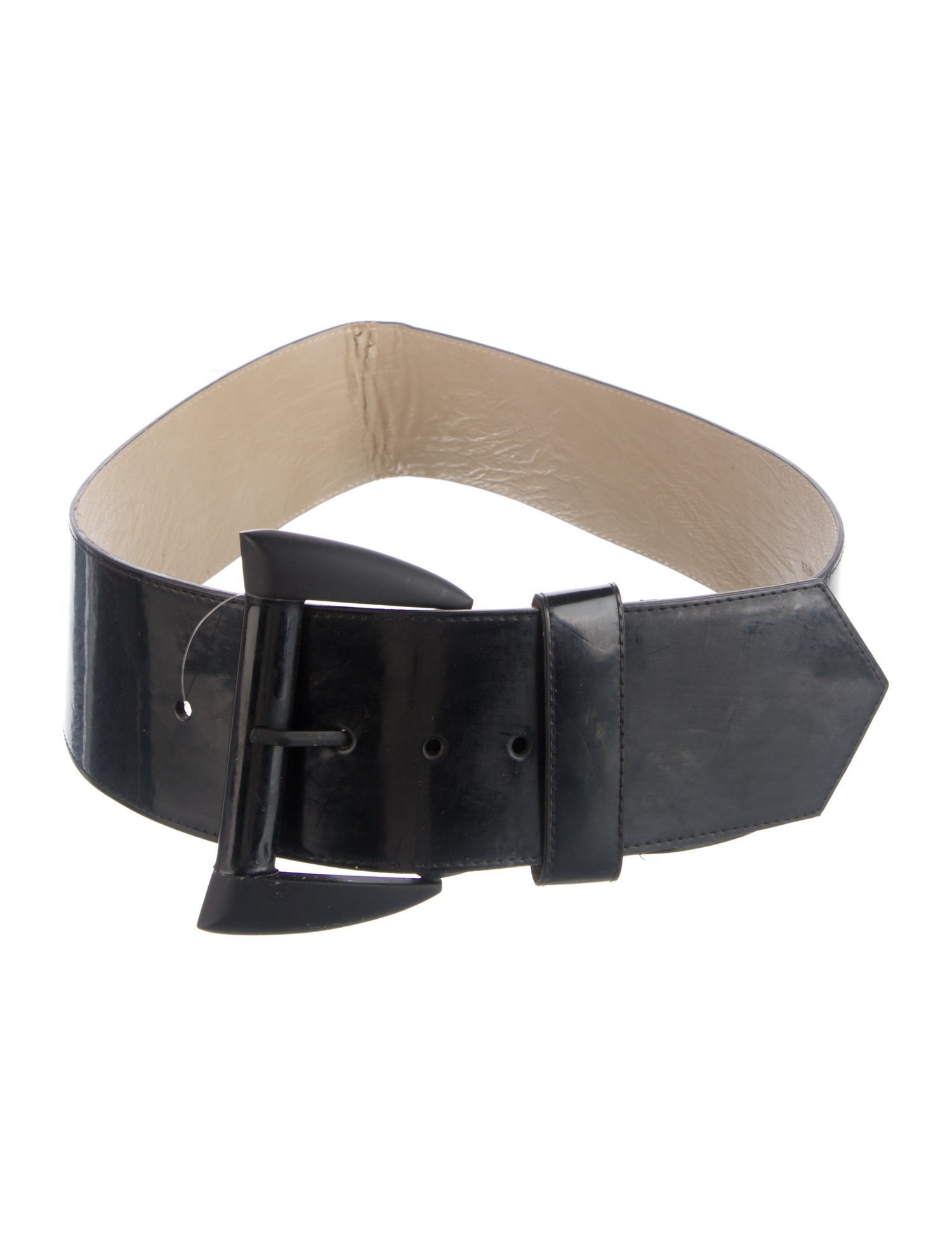 Alice + Olivia Wide Patent Leather Waist Belt