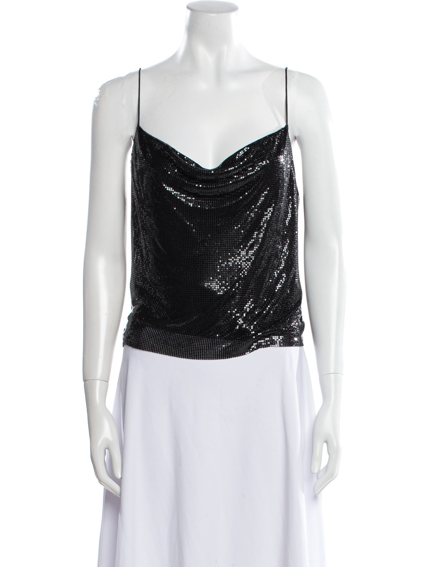 Alice + Olivia Cowl Neck Sleeveless Top