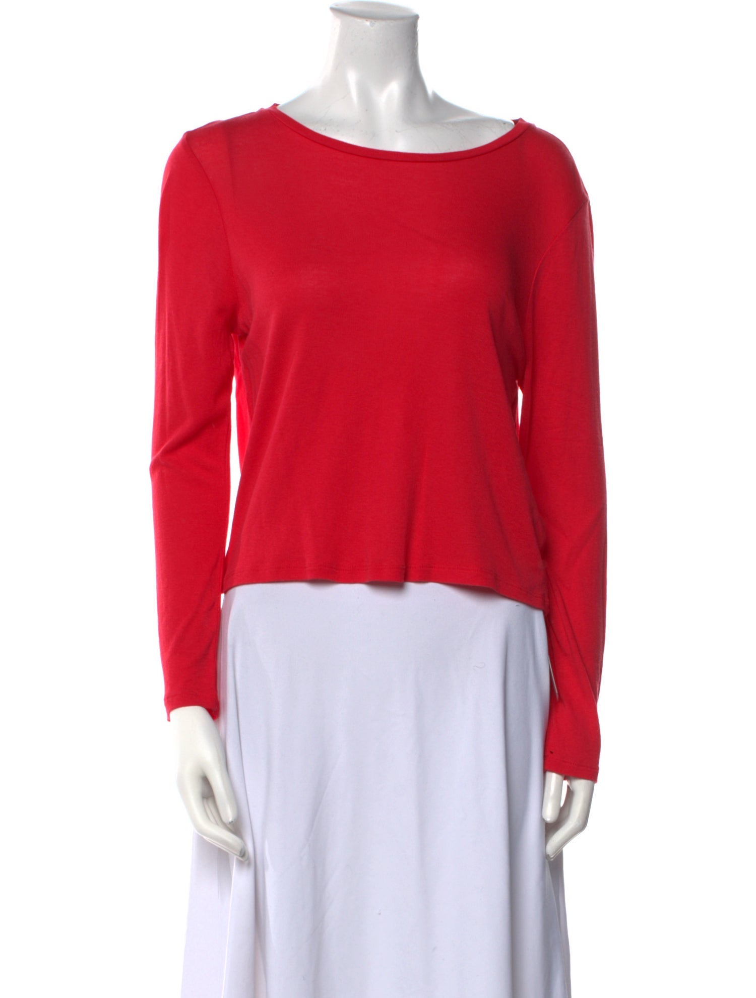 Alice + Olivia Scoop Neck Long Sleeve Crop Top