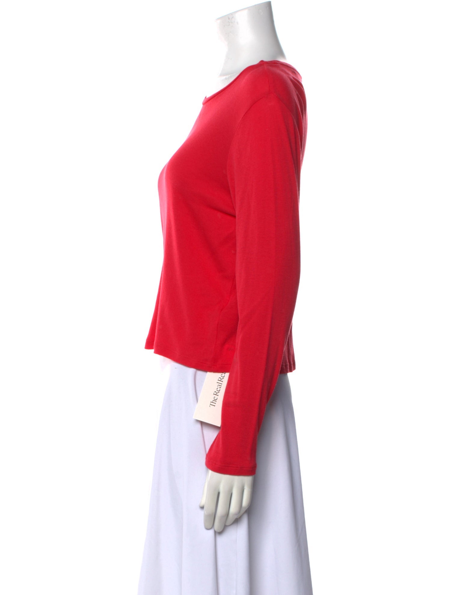 Alice + Olivia Scoop Neck Long Sleeve Crop Top