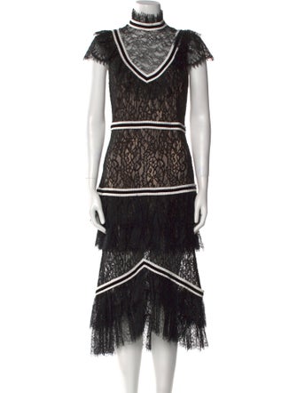 Alice + Olivia Lace Long Dress