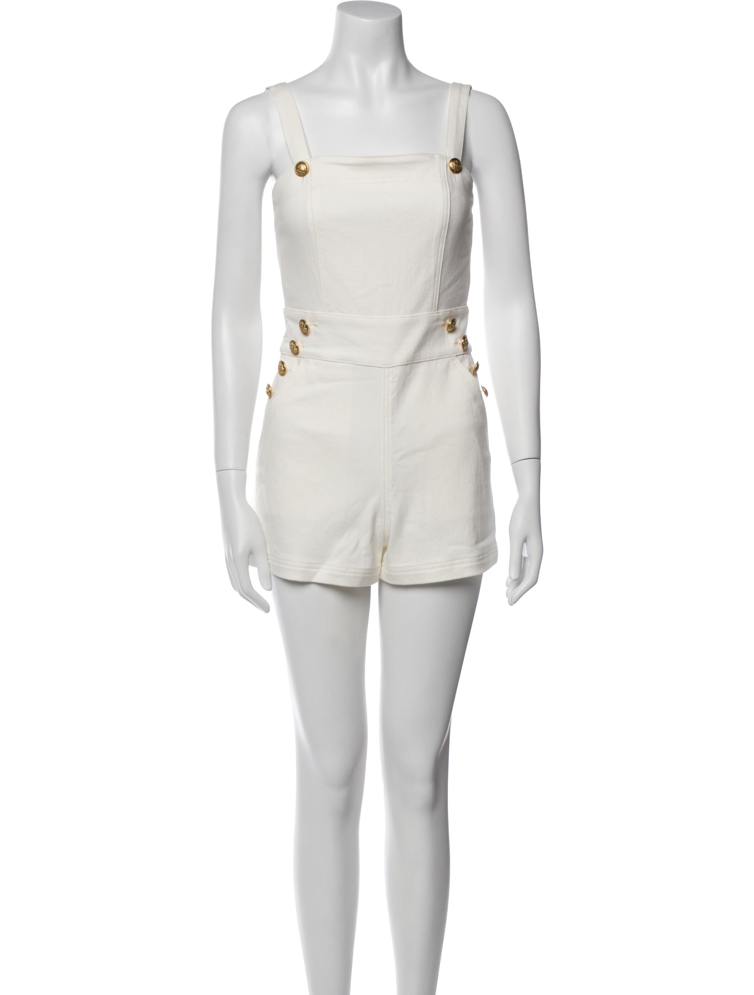 Alice + Olivia Square Neckline Romper