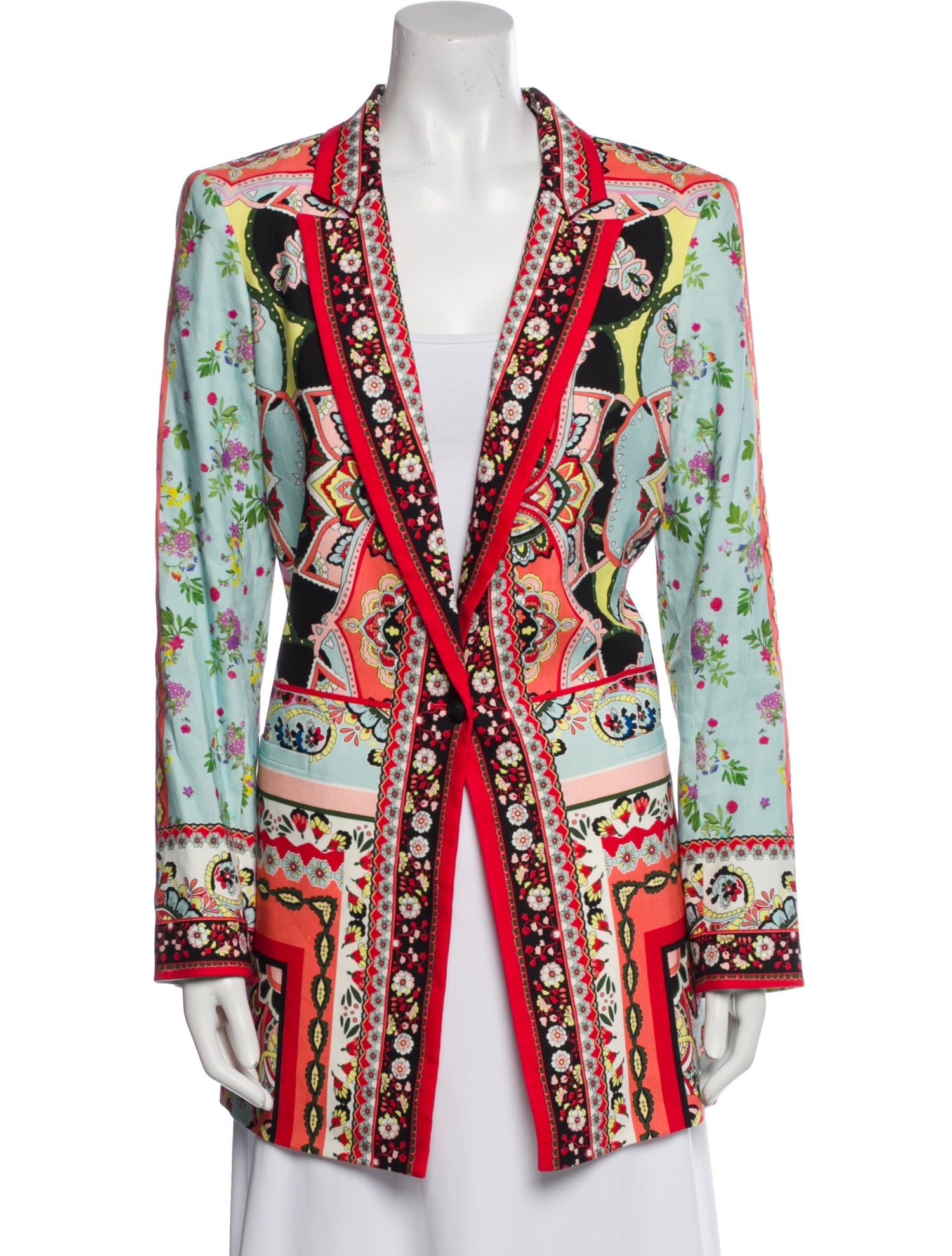 Alice + Olivia Linen Floral Print Blazer w/ Tags