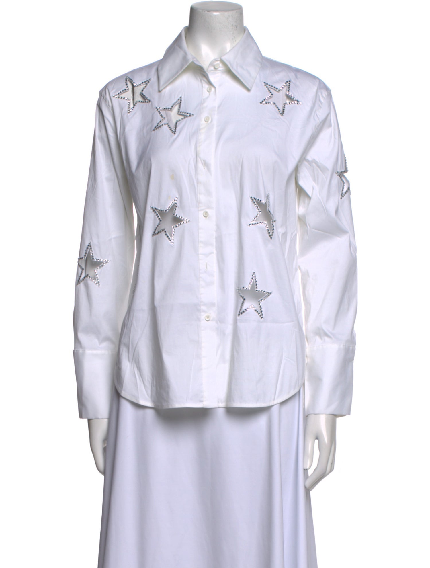 Alice + Olivia Long Sleeve Button-Up Top