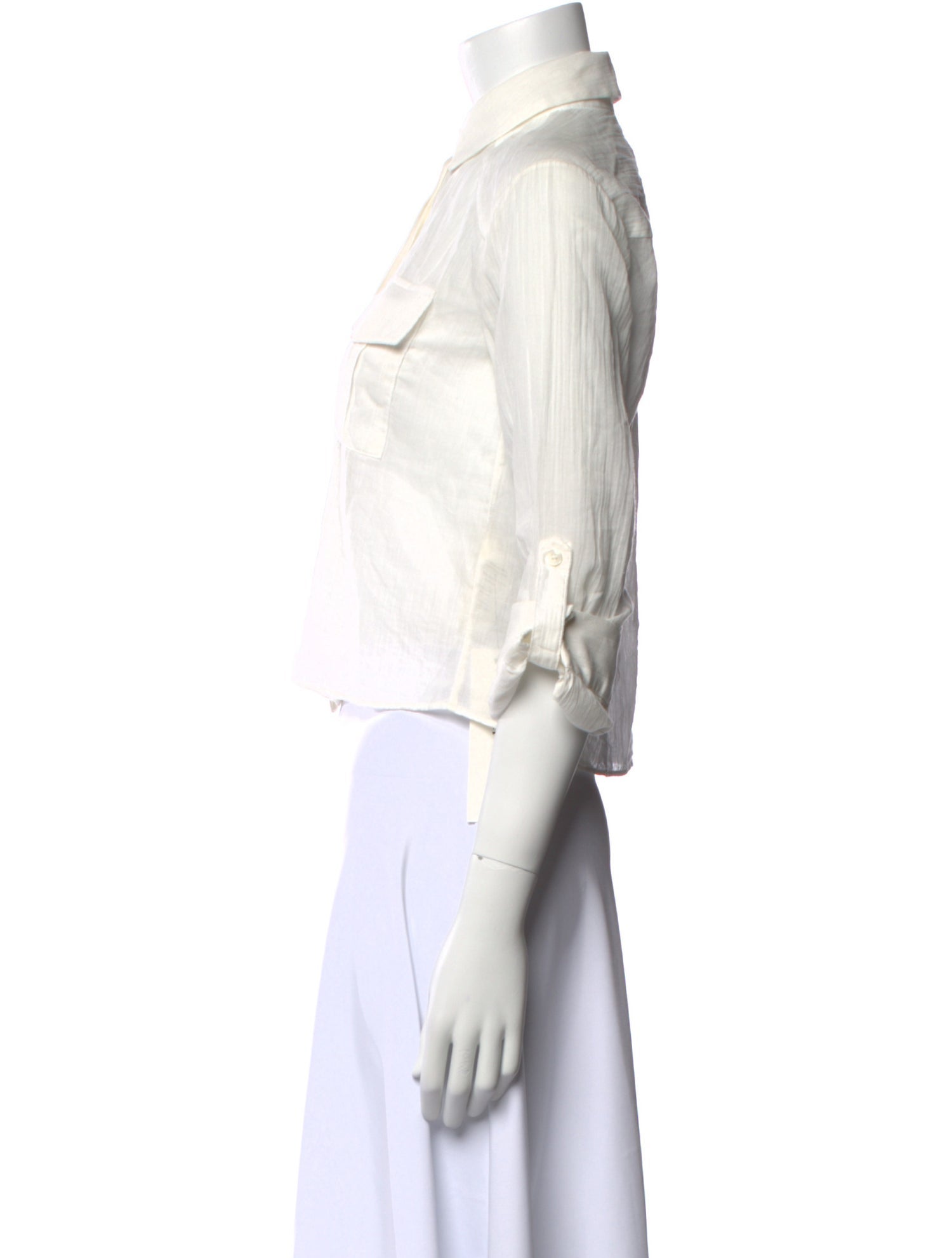 Alice + Olivia Three-Quarter Sleeve Crop Top