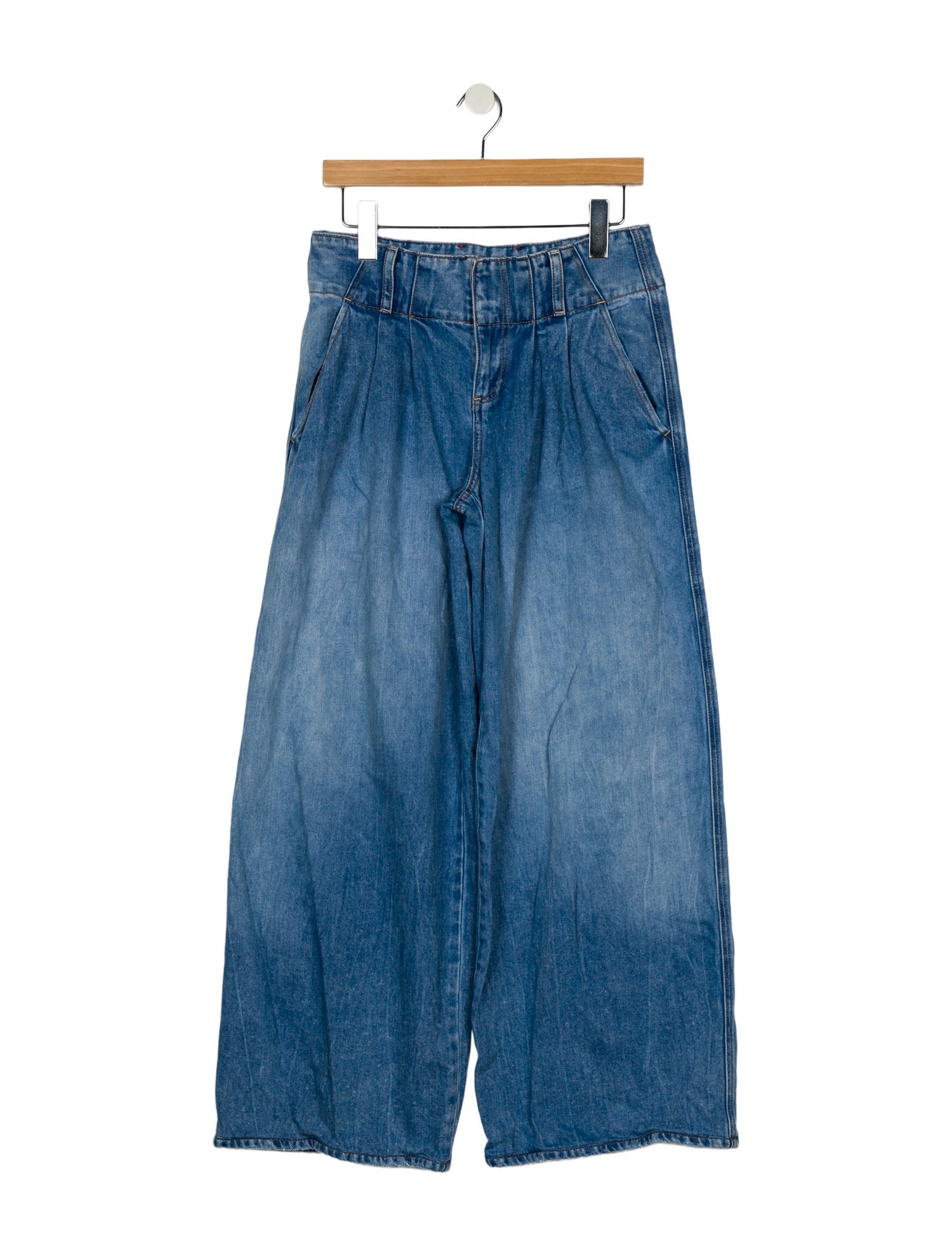 Alice + Olivia Mid-Rise Wide Leg Jeans