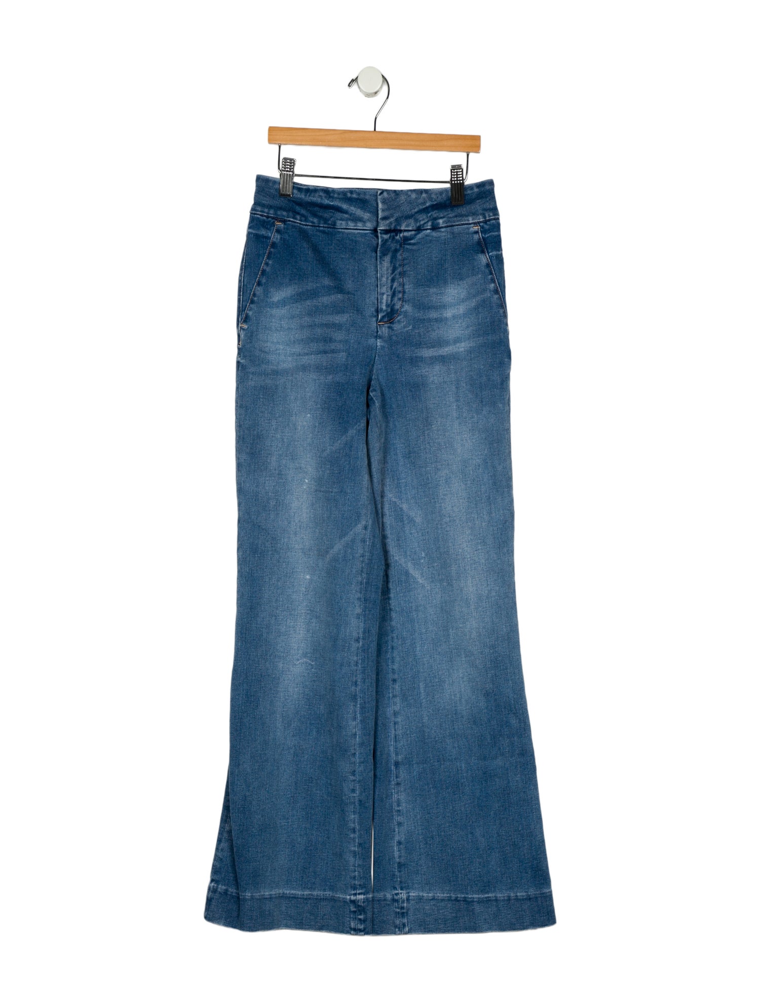 Alice + Olivia Mid-Rise Wide Leg Jeans