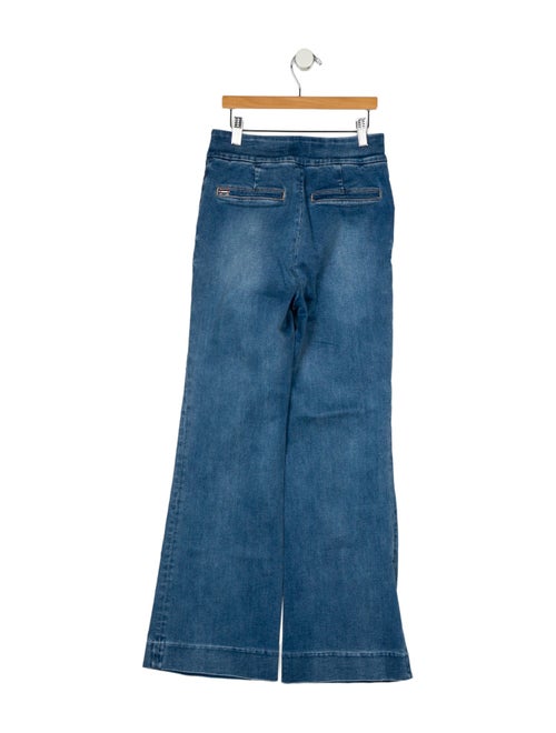 Alice + Olivia Mid-Rise Wide Leg Jeans