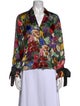 Alice + Olivia Floral Print V-Neck Blouse
