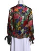 Alice + Olivia Floral Print V-Neck Blouse