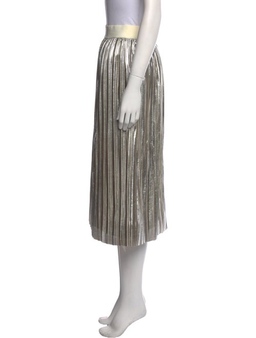 Alice + Olivia Pleated Accents Midi Length Skirt