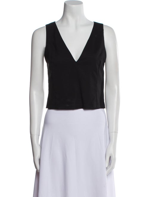 Alice + Olivia Virgin Wool V-Neck Crop Top