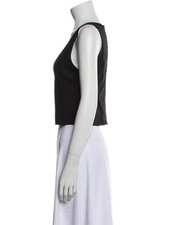 Alice + Olivia Virgin Wool V-Neck Crop Top