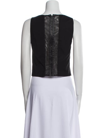 Alice + Olivia Virgin Wool V-Neck Crop Top