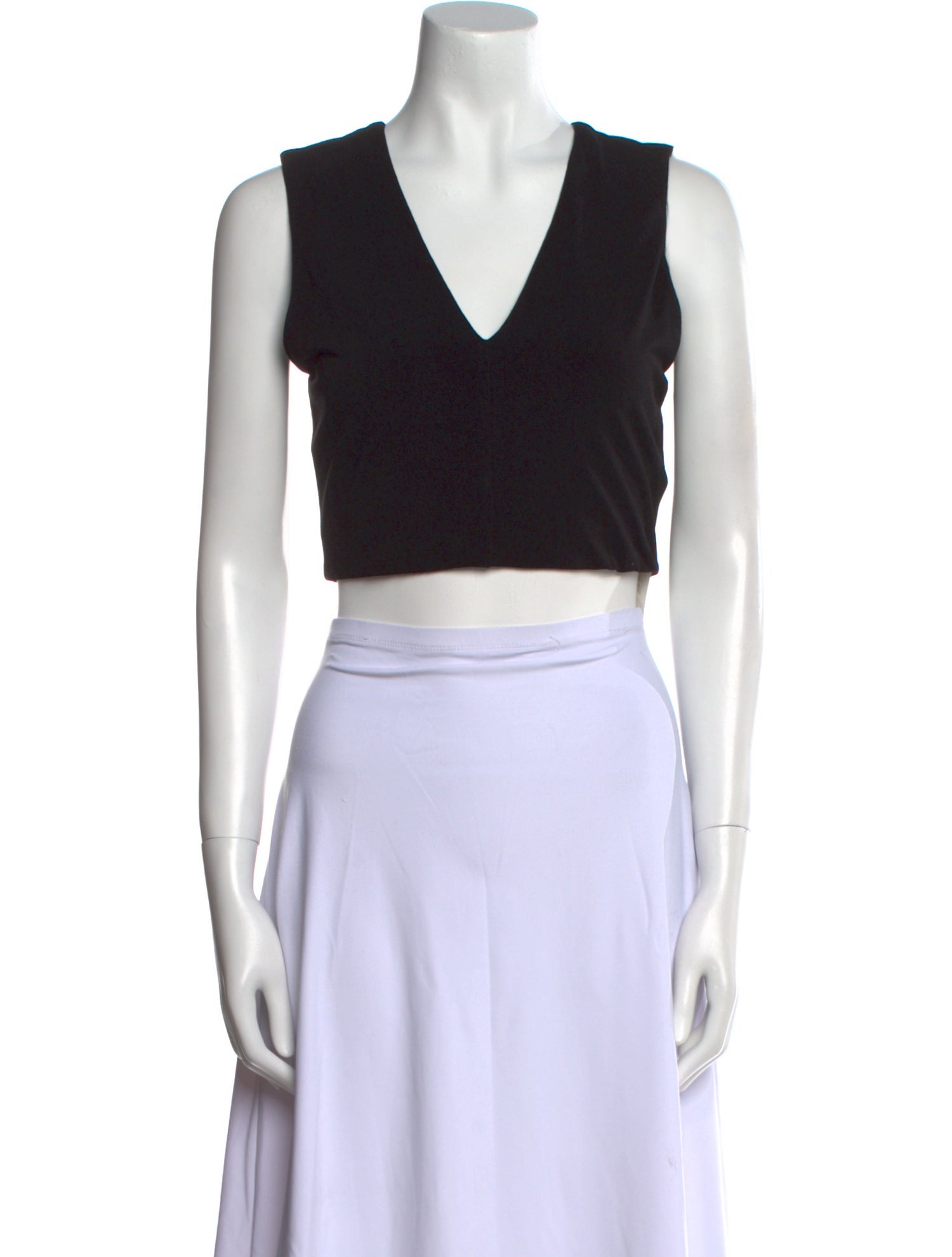 Alice + Olivia V-Neck Sleeveless Crop Top