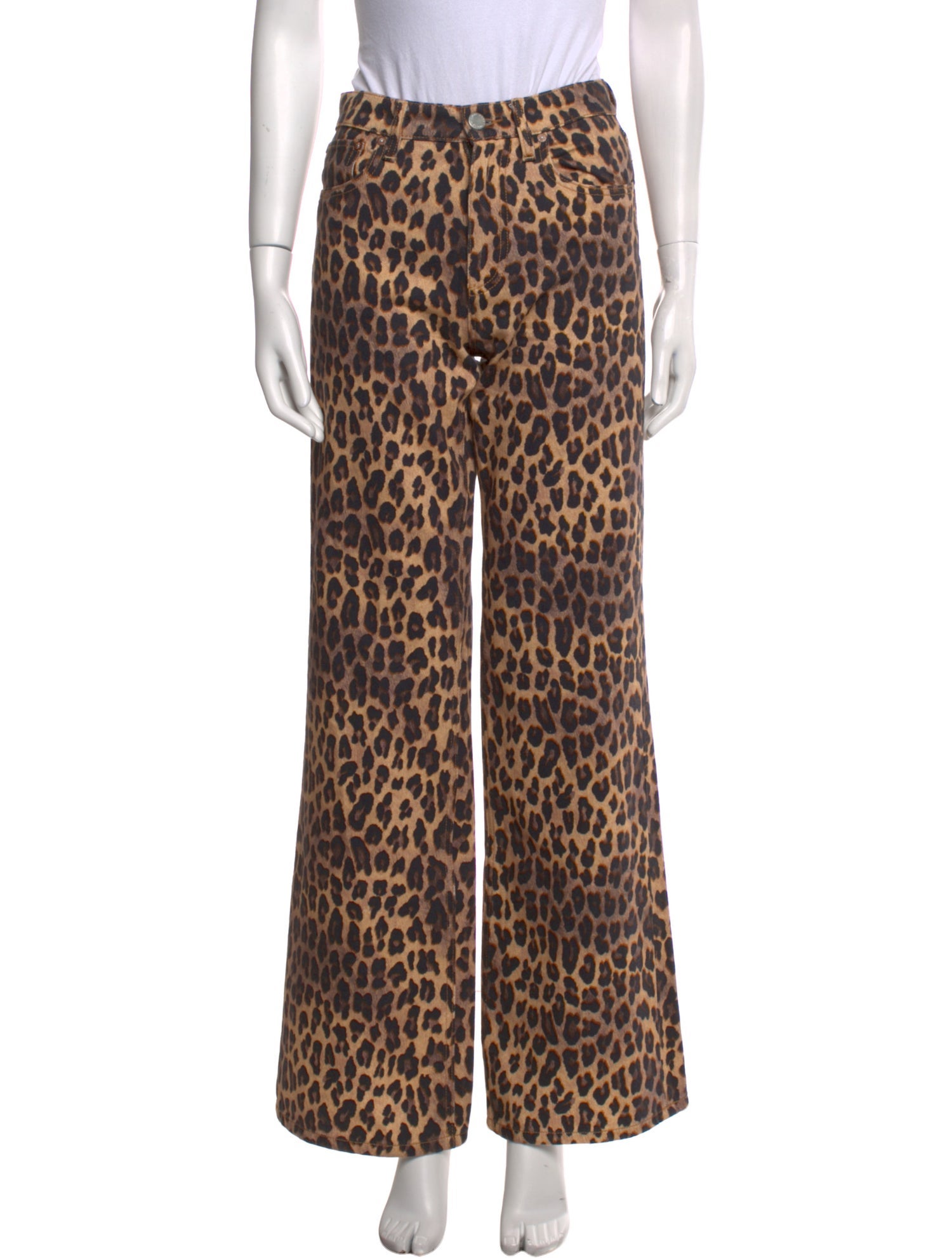 Alice + Olivia Animal Print Wide Leg Pants