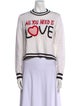 Alice + Olivia Wool Graphic Print Sweater