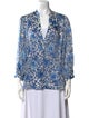 Alice + Olivia Printed V-Neck Blouse