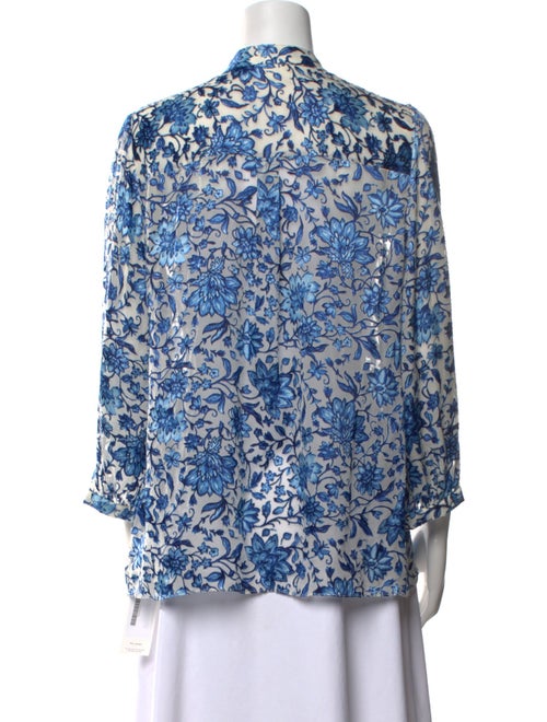 Alice + Olivia Printed V-Neck Blouse