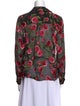 Alice + Olivia Floral Print Long Sleeve Blouse