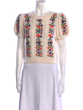 Alice + Olivia Wool Patterned Sweater