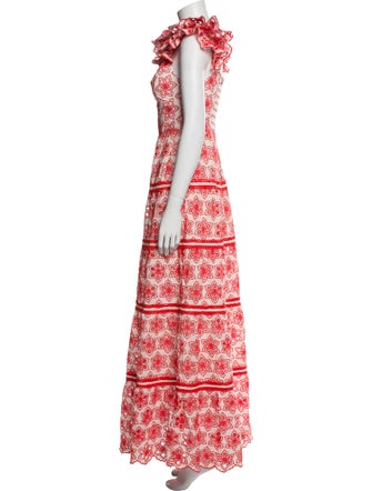 Alice + Olivia Floral Print Long Dress