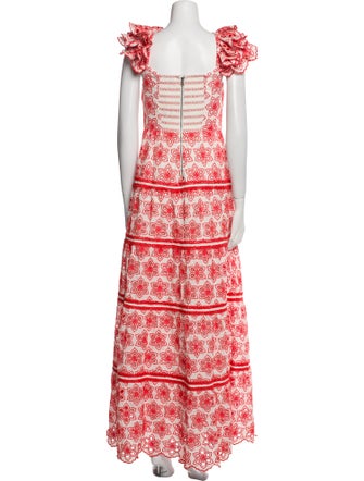 Alice + Olivia Floral Print Long Dress