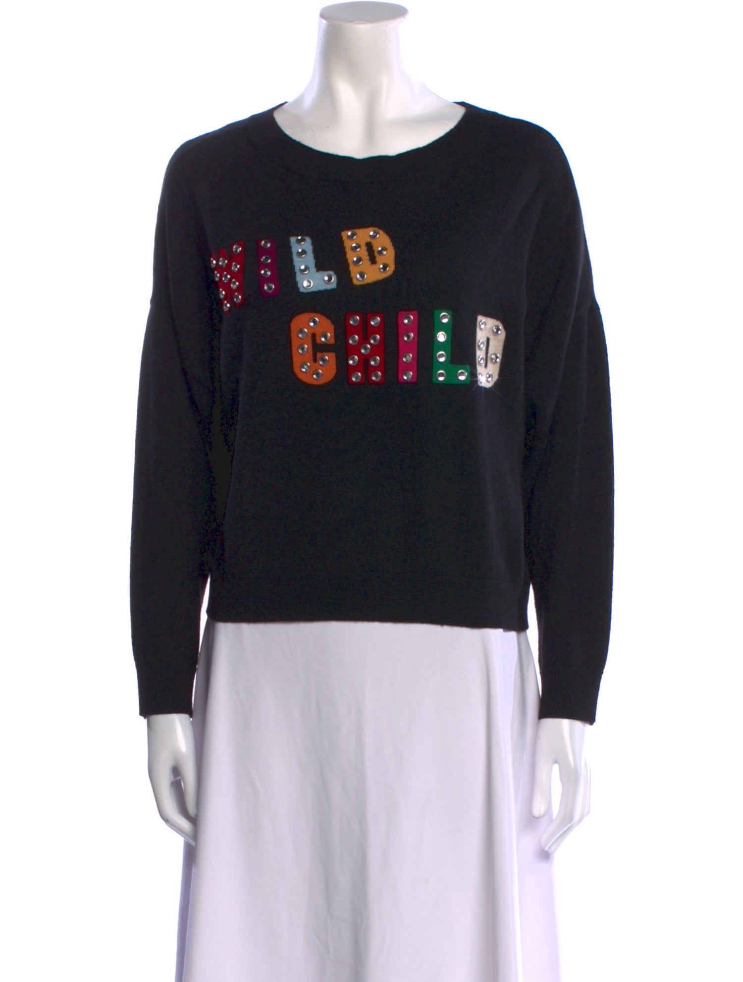 Alice + Olivia Wool Graphic Print Sweater