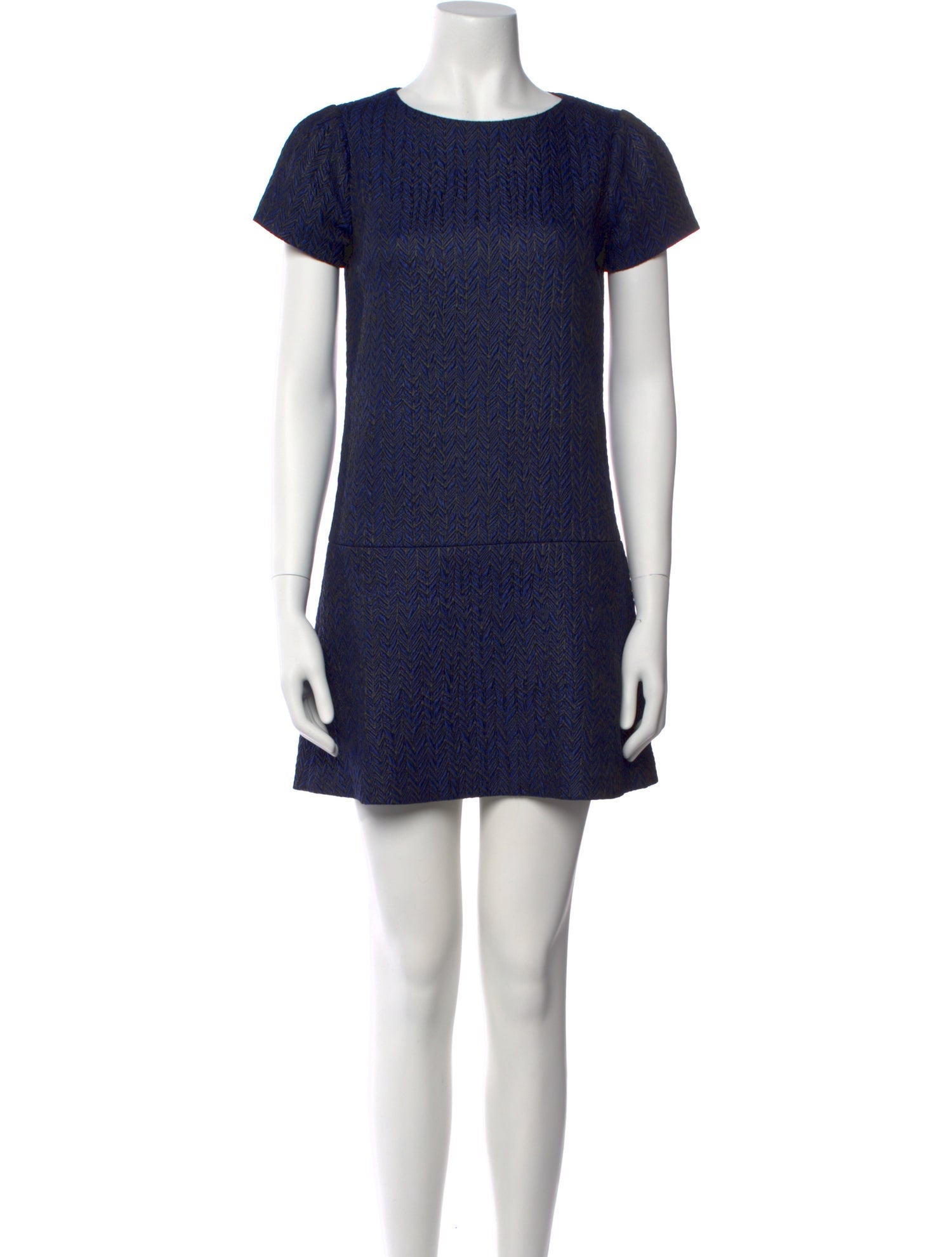 Alice + Olivia Bateau Neckline Mini Dress