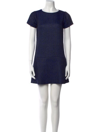 Alice + Olivia Bateau Neckline Mini Dress