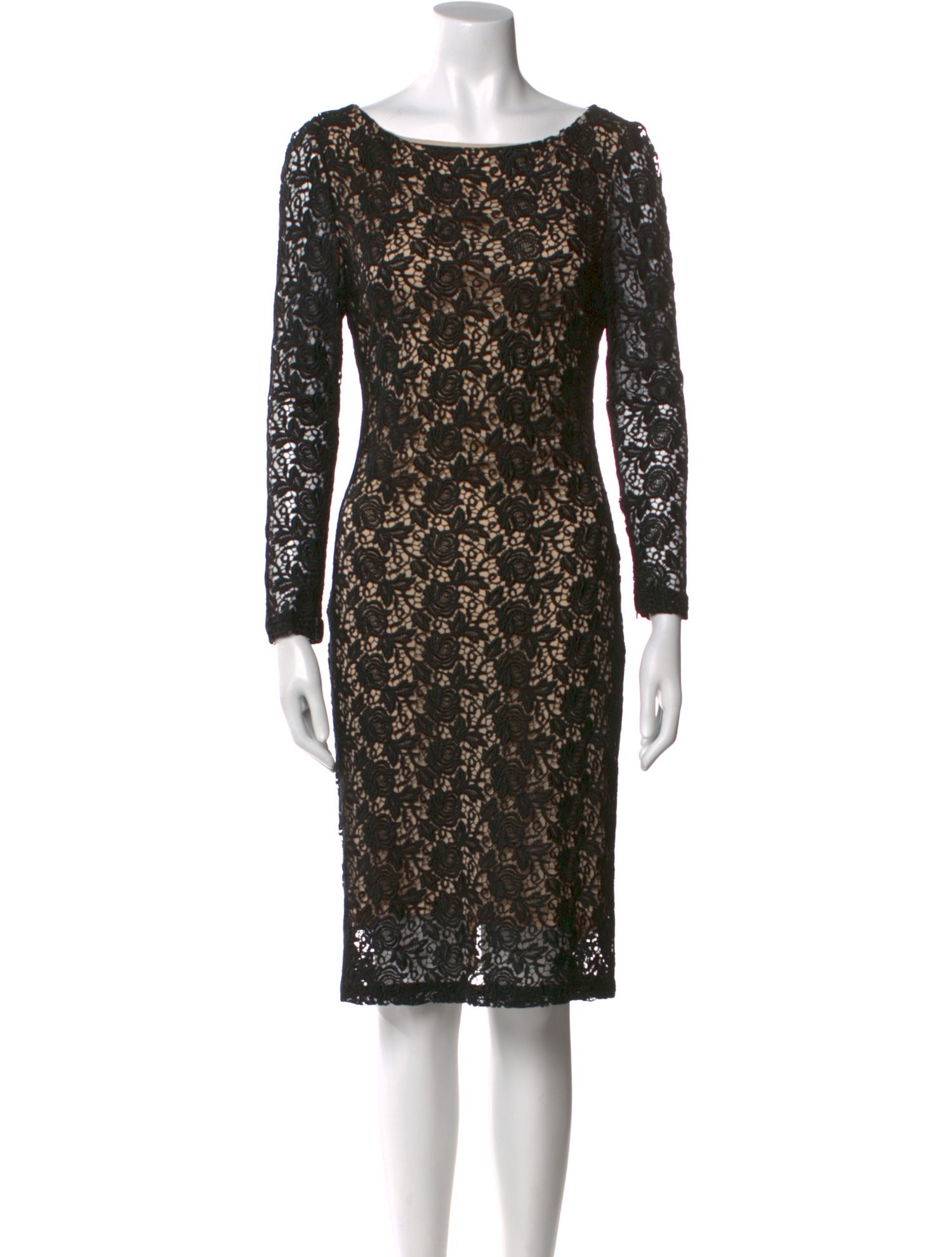 Alice + Olivia Lace Pattern Knee-Length Dress