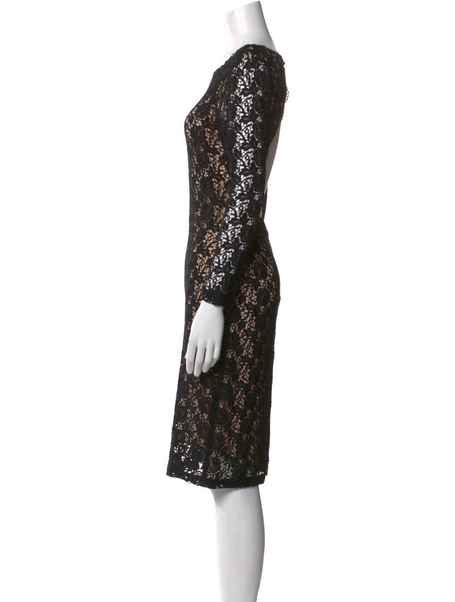 Alice + Olivia Lace Pattern Knee-Length Dress