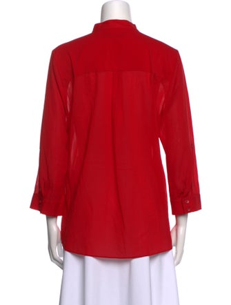 Alice + Olivia Silk Mock Neck Blouse
