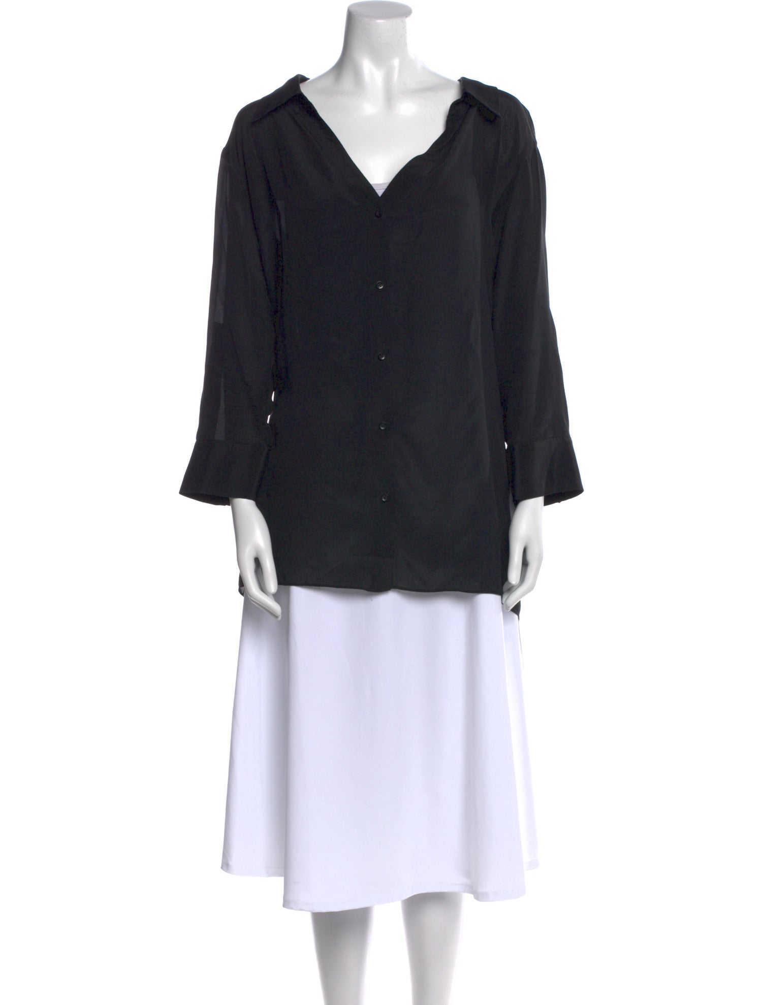 Alice + Olivia Silk V-Neck Tunic
