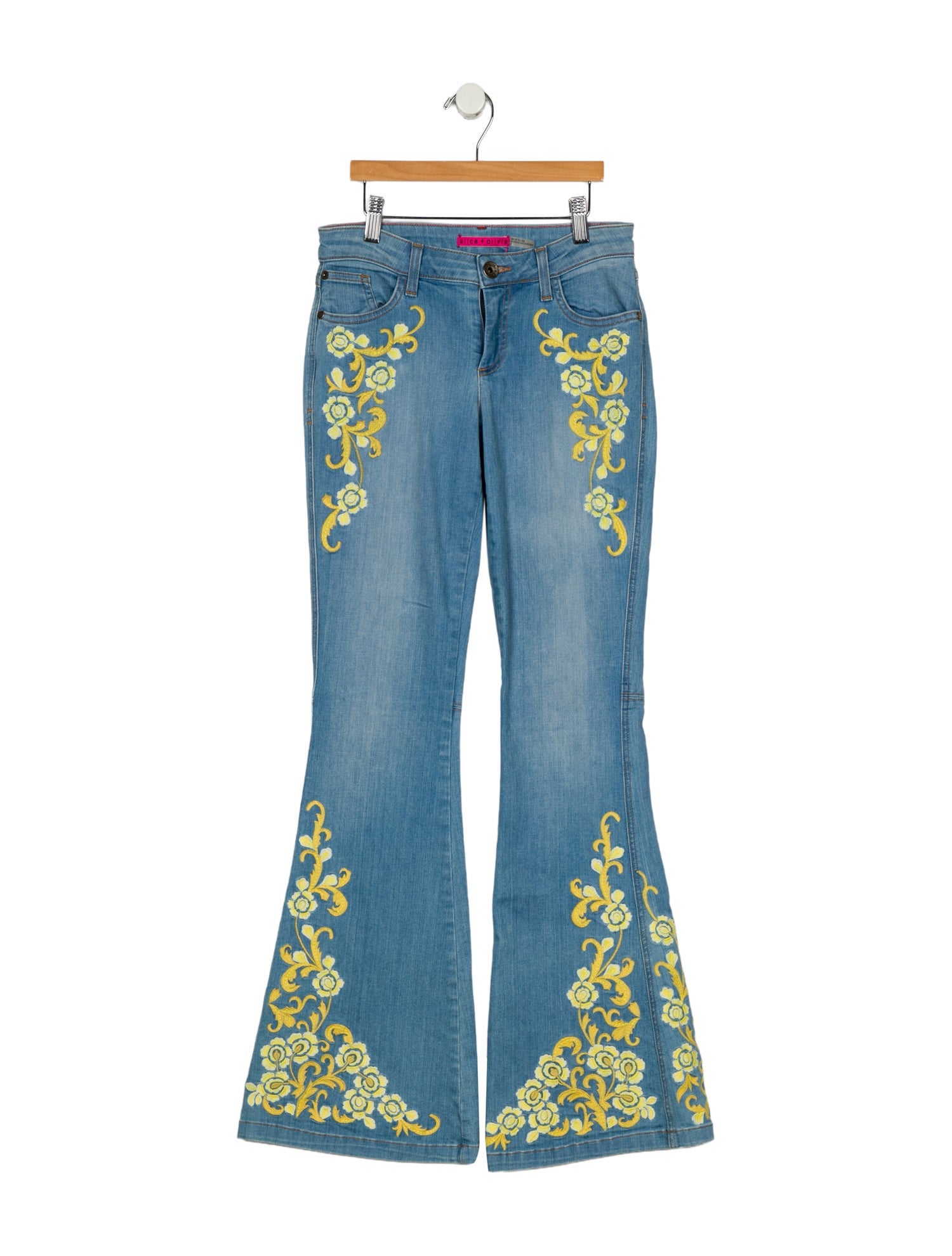 Alice + Olivia High-Rise Wide Leg Jeans