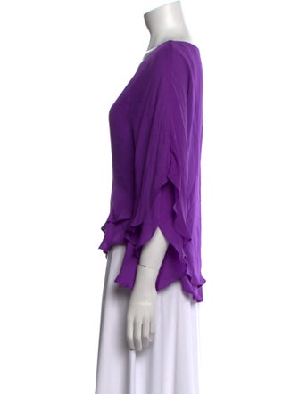 Alice + Olivia Silk Scoop Neck Blouse